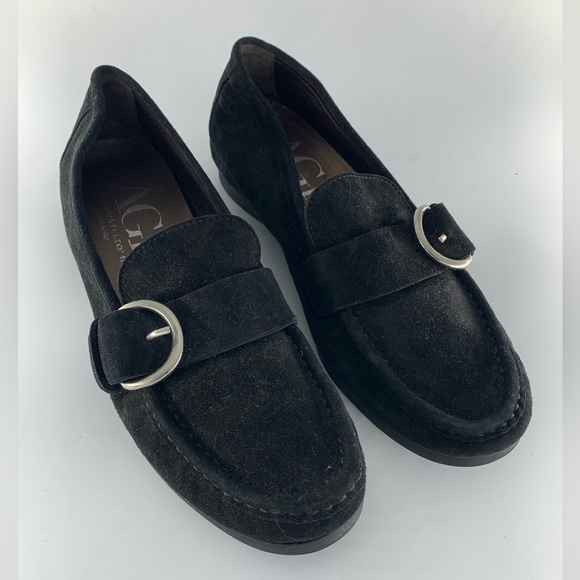 AGL Suede Loafer with Buckle - Picture 3 of 4